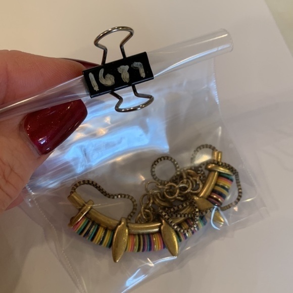 Stella dot colorful enamel tribal small statement box chain necklace - Picture 10 of 10